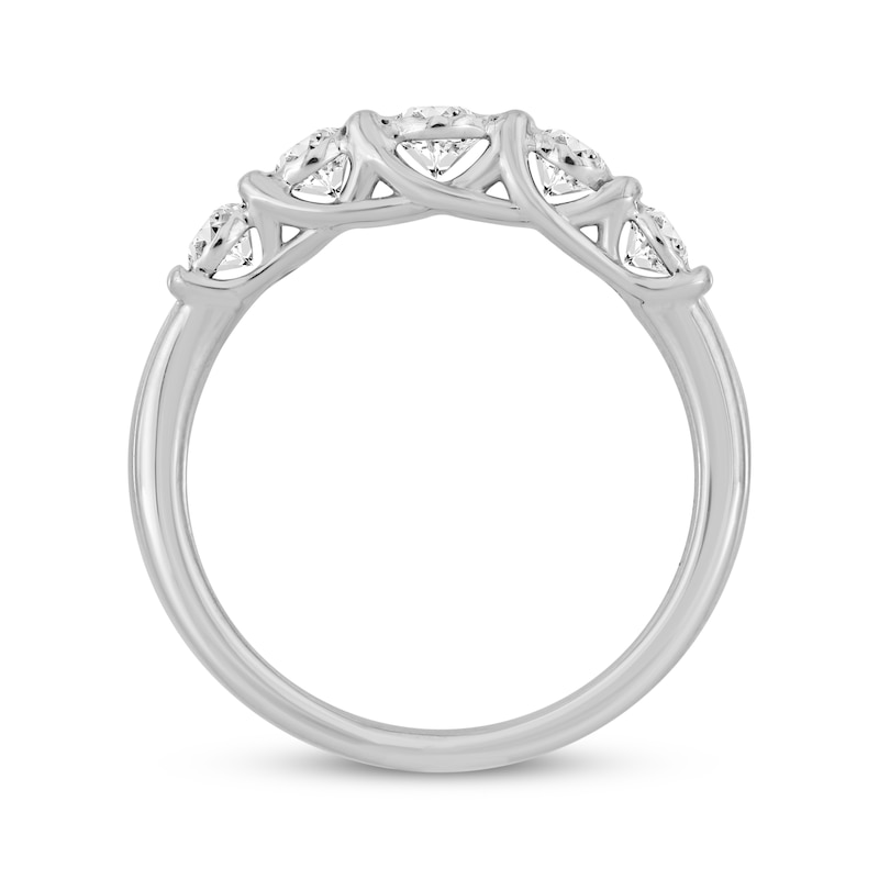 Main Image 3 of Round-Cut Diamond Anniversary Band 1/2 ct tw 10K White Gold