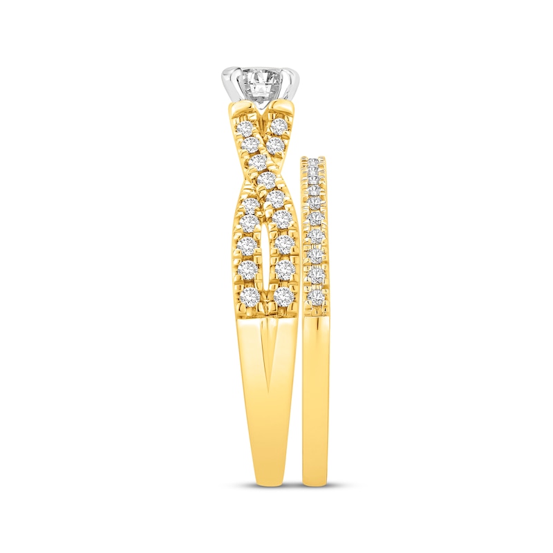 Round-Cut Diamond Bridal Set 5/8 ct tw 14K Yellow Gold