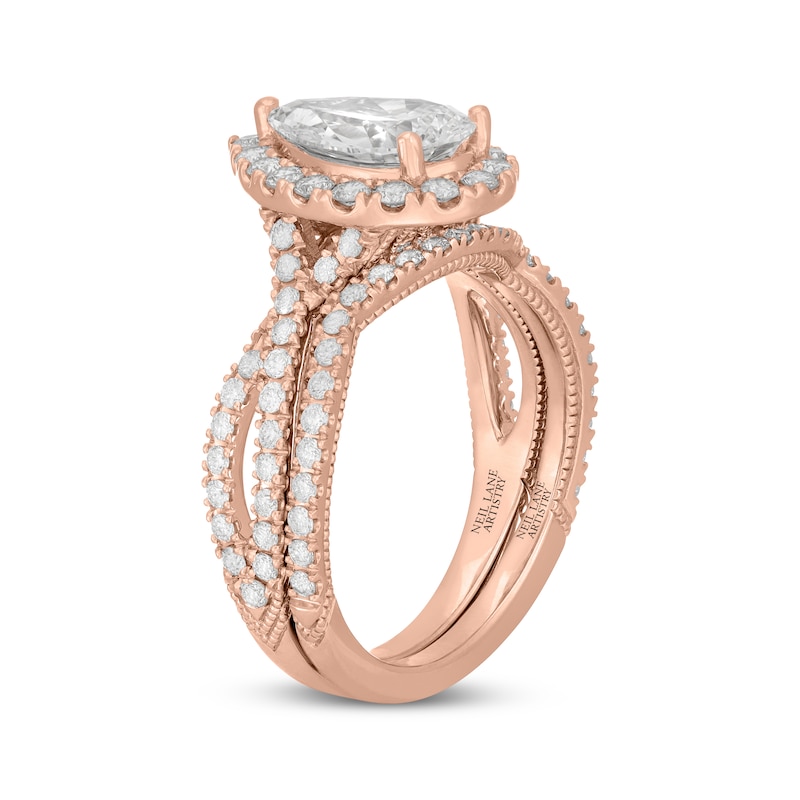 Main Image 2 of Neil Lane Artistry Pear-Shaped Lab-Grown Diamond Bridal Set 2-1/2 ct tw 14K Rose Gold
