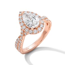 Neil Lane Artistry Pear-Shaped Lab-Grown Diamond Halo Engagement Ring 2-1/3 ct tw 14K Rose Gold