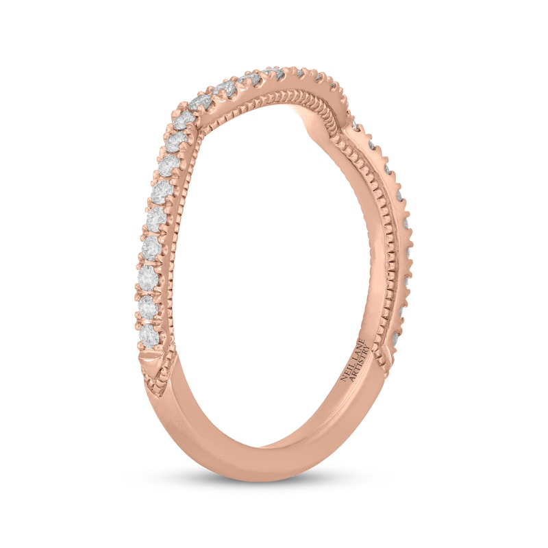 Main Image 8 of Neil Lane Artistry Lab-Grown Diamond Contour Wedding Band 1/4 ct tw 14K Rose Gold