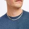 Thumbnail Image 6 of Diamond-Cut Herringbone Chain Necklace 4mm Solid 14K Yellow Gold 18"