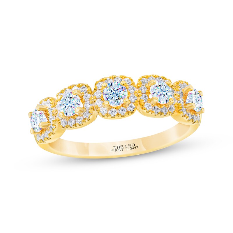 Main Image 1 of THE LEO First Light Diamond Anniversary Band 3/4 ct tw 14K Yellow Gold