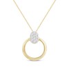 Thumbnail Image 1 of Diamond Loop Necklace 1/15 ct tw 10K Yellow Gold 19"