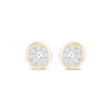 Thumbnail Image 2 of Multi-Diamond Circle Stud Earrings 1/2 ct tw 14K Yellow Gold