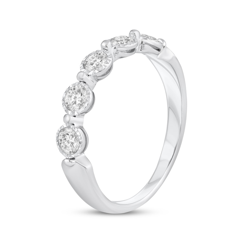 Main Image 2 of Adore Diamond Five-Stone Anniversary Band 1/2 ct tw 10K White Gold