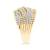 Thumbnail Image 2 of Diamond Wave Ring 3/4 ct tw 14K Yellow Gold