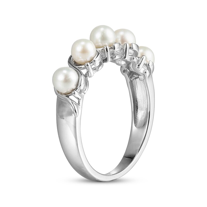Cultured Pearl S-Curve Ring Sterling Silver