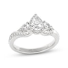 Thumbnail Image 4 of THE LEO Ideal Cut Diamond Pear-Shaped Three-Stone Engagement Ring 1 ct tw 14K White Gold