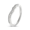 Thumbnail Image 8 of THE LEO Ideal Cut Diamond Contour Wedding Band 1/5 ct tw 14K White Gold