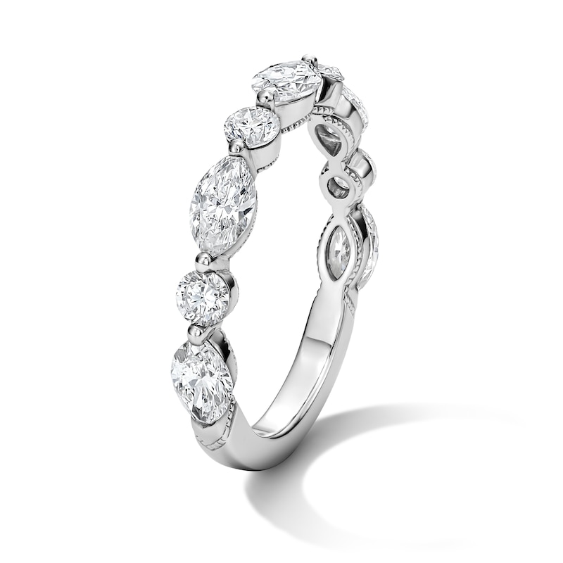 Main Image 3 of Neil Lane Artistry Marquise & Round-Cut Lab-Grown Diamond Anniversary Band 1-1/2 ct tw 14K White Gold