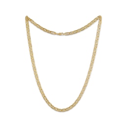 Diamond-Cut Mariner Link Chain Necklace 4.35mm Solid 10K Yellow Gold 20&quot;