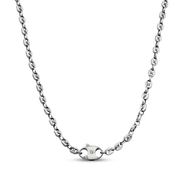 Puff Mariner Chain Necklace 4.29mm Solid Sterling Silver 22"
