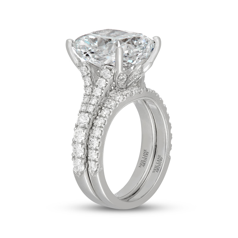 Main Image 2 of Neil Lane Artistry Cushion-Cut Lab-Grown Diamond Bridal Set 10-1/3 ct tw 14K White Gold