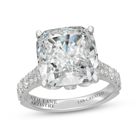 Neil Lane Artistry Cushion-Cut Lab-Grown Diamond Engagement Ring 10 ct tw 14K White Gold