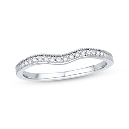 Adore Diamond Wedding Band 1/10 ct tw Round-cut 10K White Gold
