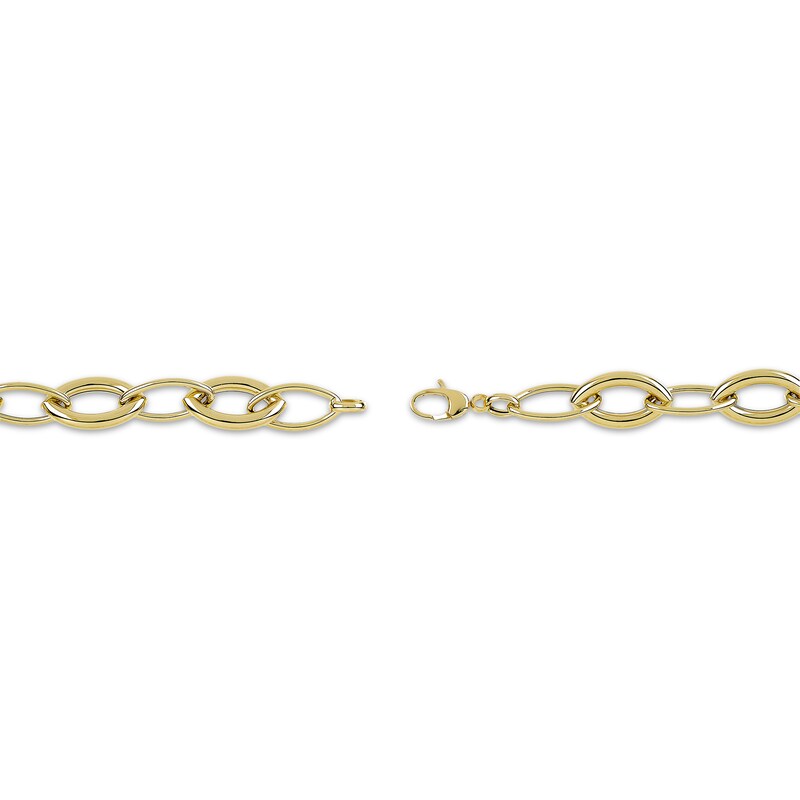 Main Image 4 of Marquise Link Chain Necklace Hollow 10K Yellow Gold 20"