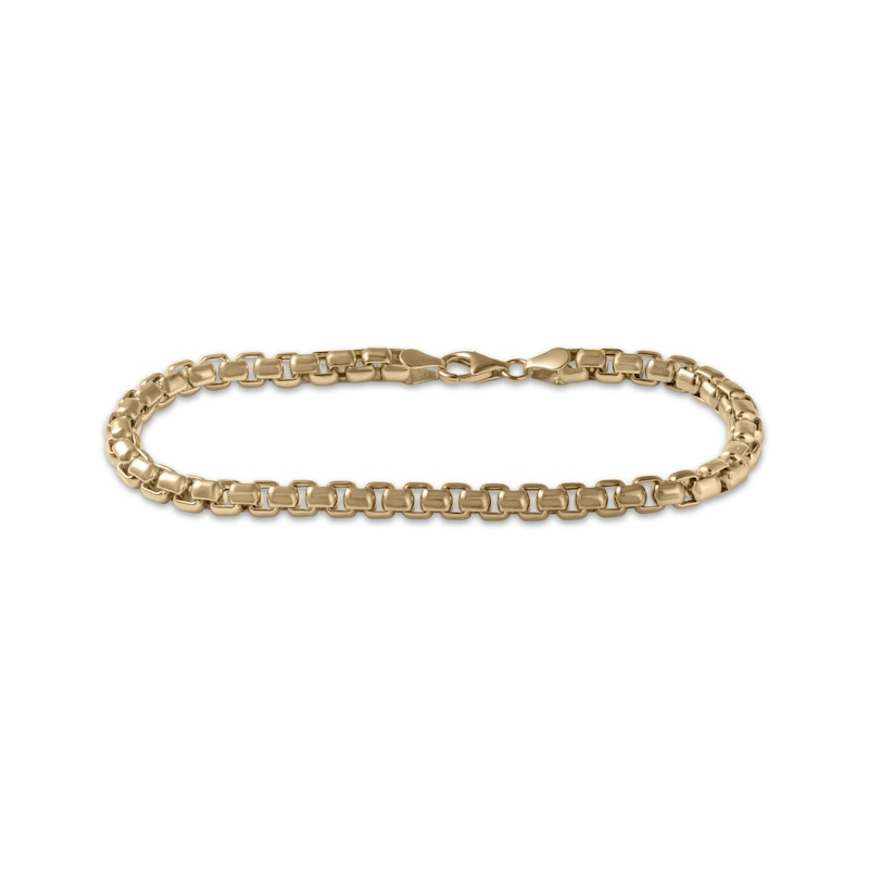 Main Image 1 of Round Box Chain Bracelet 5mm Hollow 10K Yellow Gold 8.5"