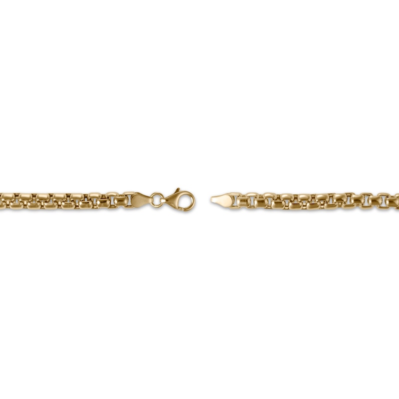 Main Image 3 of Round Box Chain Bracelet 5mm Hollow 10K Yellow Gold 8.5"