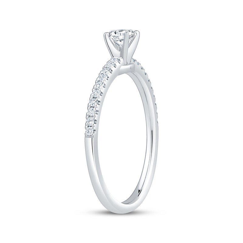 Main Image 2 of Adore Round-Cut Diamond Engagement Ring 3/8 ct tw 14K White Gold