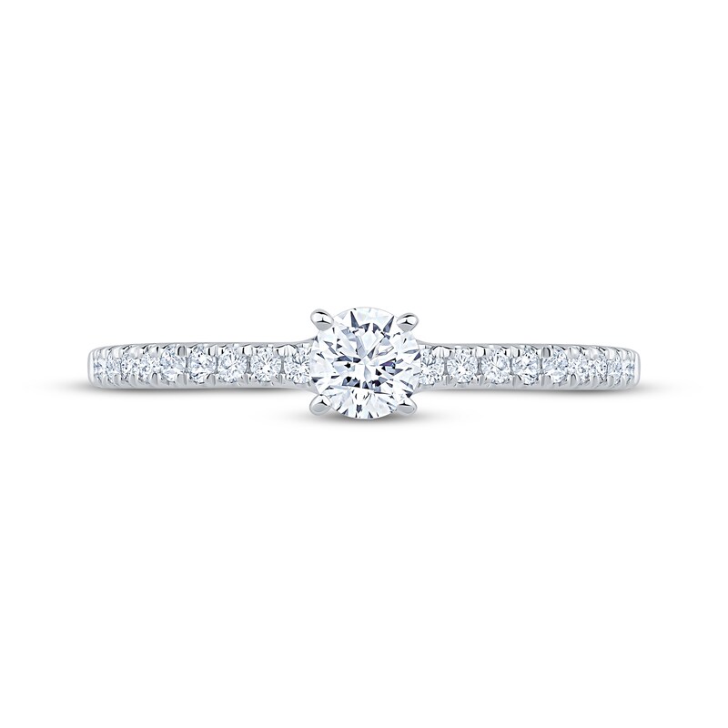 Main Image 3 of Adore Round-Cut Diamond Engagement Ring 3/8 ct tw 14K White Gold