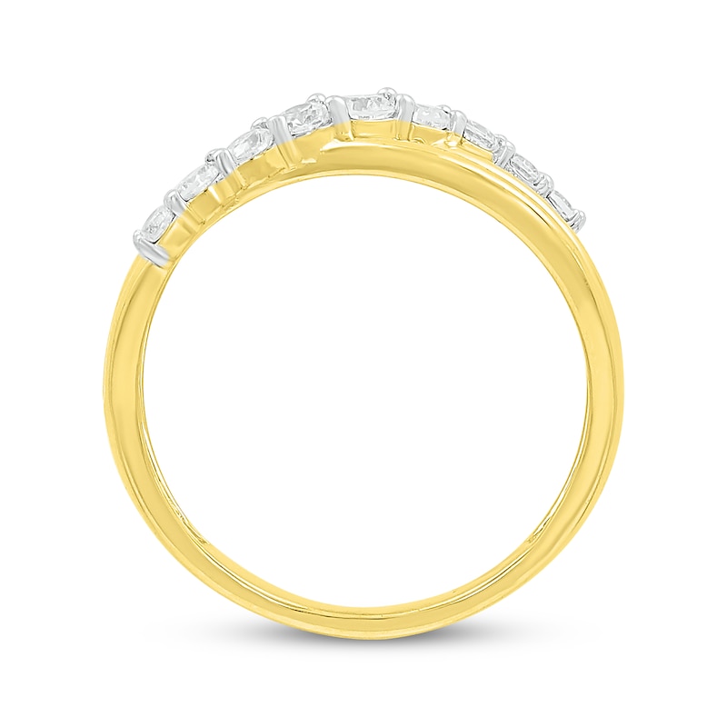 Main Image 3 of Diamond Crossover Multi-Band Ring 3/8 ct tw 10K Yellow Gold