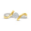 Thumbnail Image 4 of Diamond Bypass Promise Ring 1/10 ct tw Sterling Silver & 10K Yellow Gold
