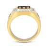 Thumbnail Image 3 of Men's Champagne & White Diamond Octagon Ring 2 ct tw 10K Yellow Gold