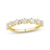 Thumbnail Image 1 of Adore Round & Emerald-Cut Anniversary Ring 3/4 ct tw 10K Yellow Gold