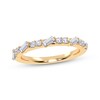 Thumbnail Image 1 of Adore Tilted Baguette & Round-Cut Alternating Diamond Anniversary Ring 1/3 ct tw 14K Yellow Gold