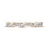 Thumbnail Image 3 of Adore Tilted Baguette & Round-Cut Alternating Diamond Anniversary Ring 1/3 ct tw 14K Yellow Gold