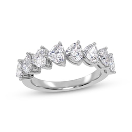 Adore Lab-Grown Diamonds Heart-Shaped East-West Anniversary Ring 2 ct tw 14K White Gold