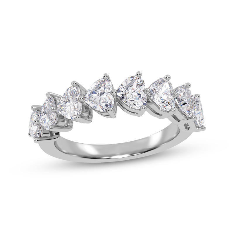 Main Image 1 of Adore Lab-Grown Diamonds Heart-Shaped East-West Anniversary Ring 2 ct tw 14K White Gold