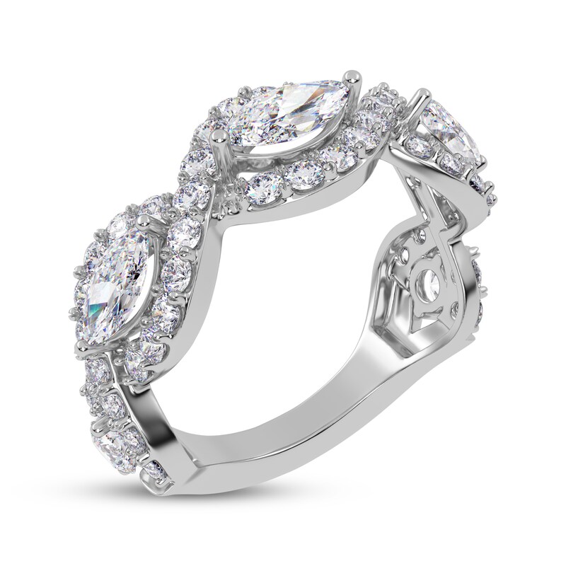 Main Image 2 of KAY Lab-Grown Diamonds Marquise & Round-Cut Twist Ring 1-1/2 ct tw 14K White Gold