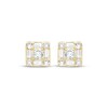 Thumbnail Image 2 of Lab-Grown Diamonds by KAY Baguette & Round-Cut Stud Earrings 3/4 ct tw 14K Yellow Gold