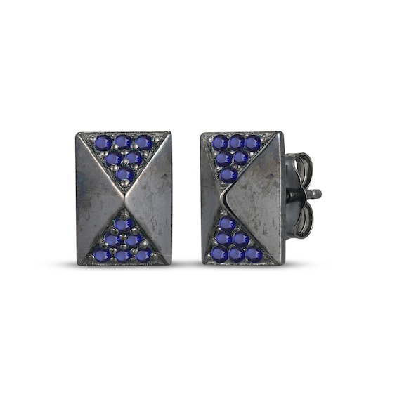 Feet Stud Earrings Antiqued and Polished Finish Sterling Silver
