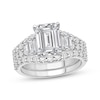Thumbnail Image 1 of Adore Emerald-Cut Lab-Grown Diamond Bridal Set 4-7/8 ct tw 14K White Gold
