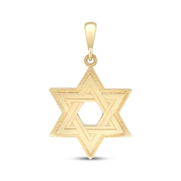 Star of David Charm 10K Yellow Gold
