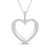 Thumbnail Image 1 of Diamond Heart Outline Necklace 1/4 ct tw 10K White Gold 18"