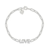 Thumbnail Image 1 of Diamond "Love" Paperclip Chain Bracelet 1/4 ct tw Sterling Silver 7.5"