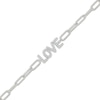 Thumbnail Image 2 of Diamond "Love" Paperclip Chain Bracelet 1/4 ct tw Sterling Silver 7.5"