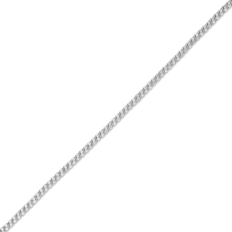 Main Image 2 of KAY Lab-Grown Diamonds Swirl Link Bracelet 2 ct tw 10K White Gold 7.25