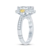 Thumbnail Image 2 of Monique Lhuillier Bliss Radiant-Cut White & Yellow Lab-Grown Diamond Engagement Ring 3-1/5 ct tw 18K White Gold