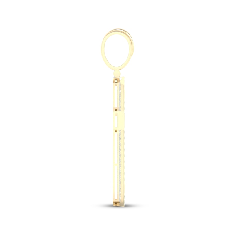 Main Image 3 of KAY Lab-Grown Diamonds Men's Cross Charm 1 ct tw 10K Yellow Gold