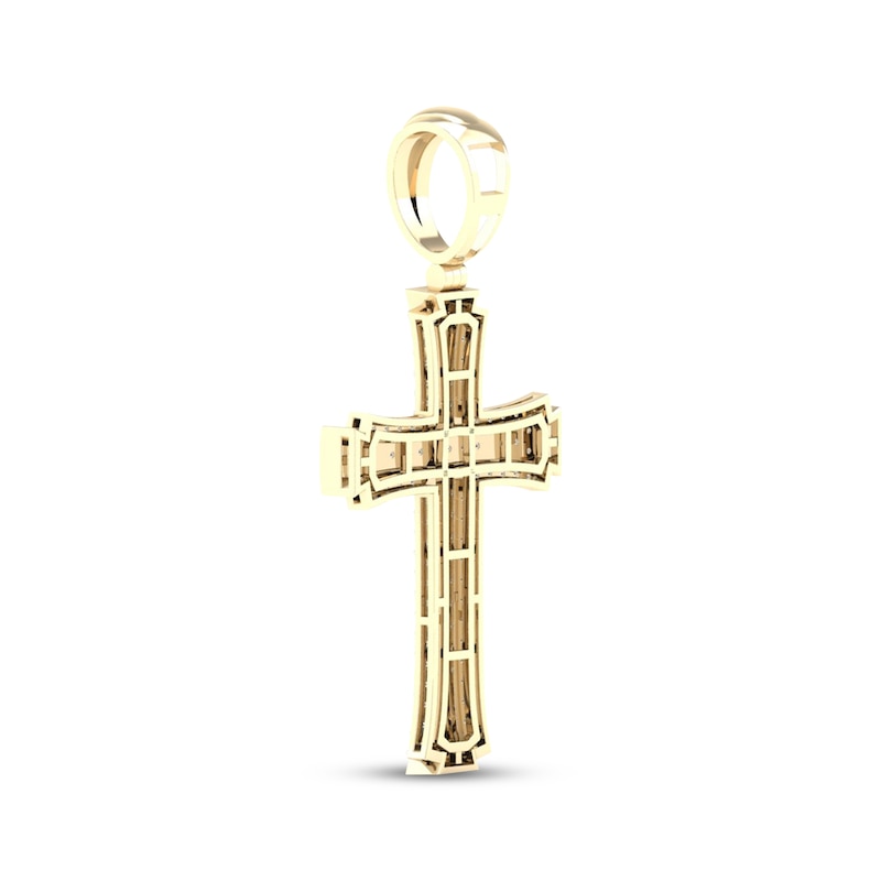 Main Image 4 of KAY Lab-Grown Diamonds Men's Cross Charm 1 ct tw 10K Yellow Gold