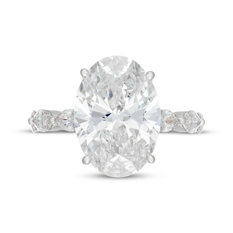 Main Image 3 of Neil Lane Artistry Oval-Cut Lab-Grown Diamond Engagement Ring 7 ct tw 14K White Gold