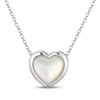 Thumbnail Image 1 of Mother-of-Pearl Heart Necklace Sterling Silver