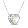 Thumbnail Image 2 of Mother-of-Pearl Heart Necklace Sterling Silver