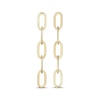Thumbnail Image 2 of Paperclip Link Drop Earrings 24K Yellow Gold Vermeil Sterling Silver