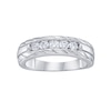 Thumbnail Image 1 of Men's Diamond Five-Stone Ring 1/2 ct tw 10K White Gold